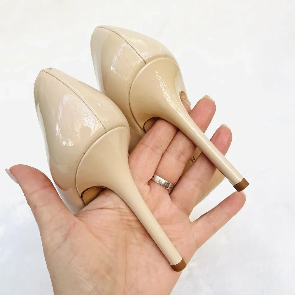 NWT Kate Spade nude patent leather Linden pump Made in Italy